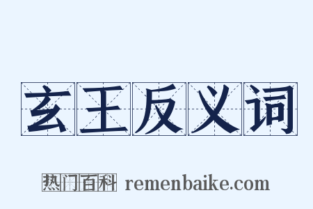 玄王反义词是什么意思的图片